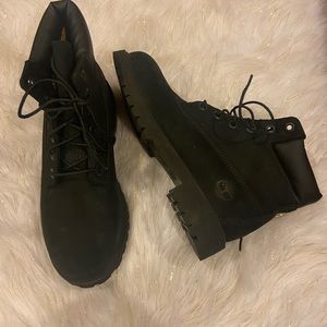 Big Boys Black Timberland Boots Size 6
